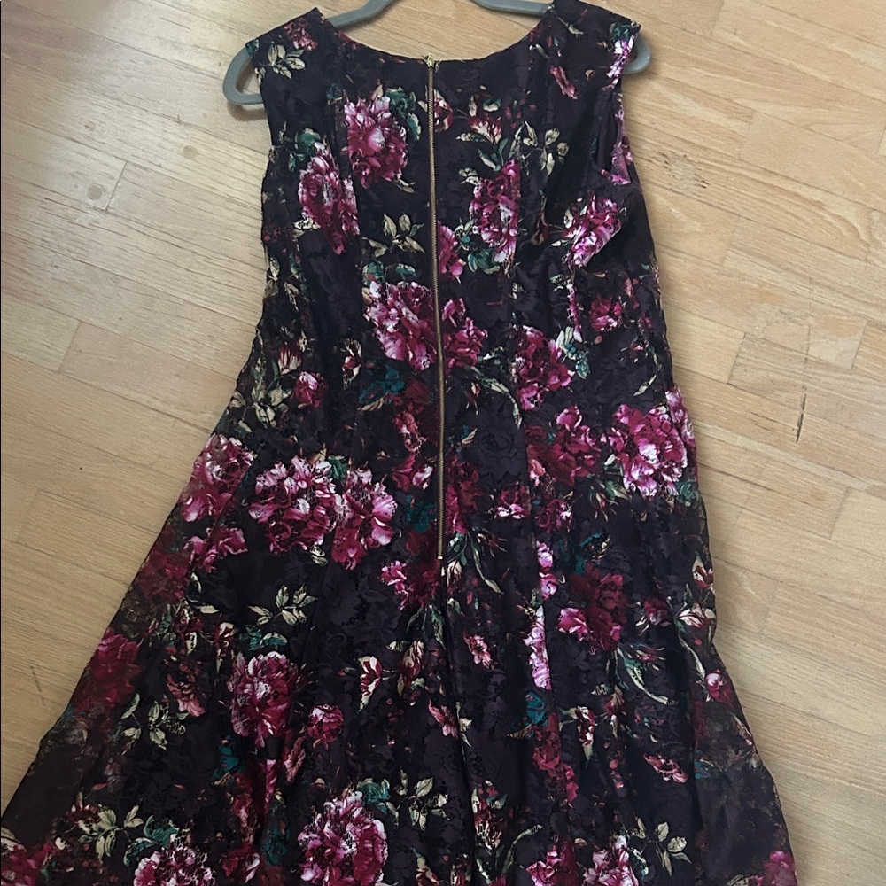 Roz & Ali Purple Floral Lace Dress - Picture 6 of 6